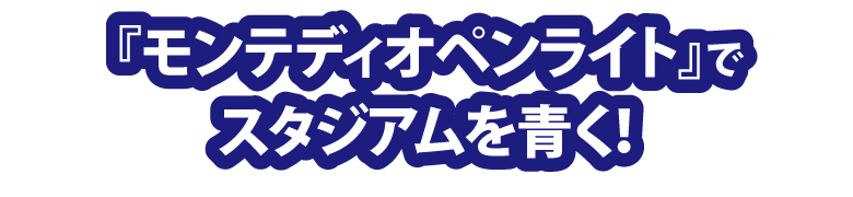 『モンテディオペンライト』でスタジアムを青く!