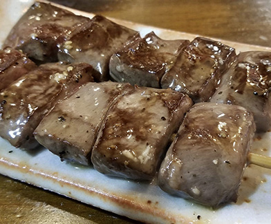 私のハートに火をつけて 県産和牛ハツ串焼き