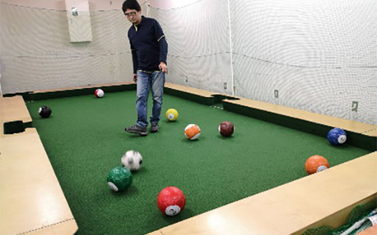 ユニバーサルスポーツ体験コーナー ゴールボール登場!