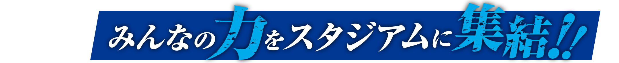 みんなの力をスタジアムに集結!!