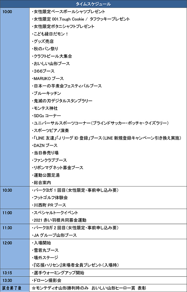 タイムスケジュール